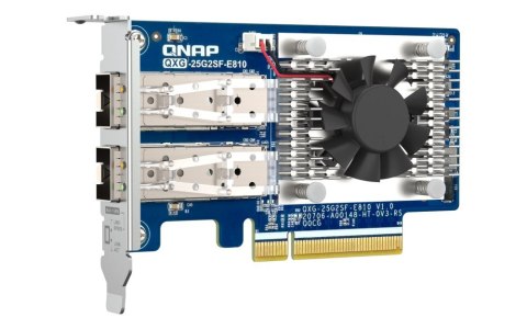 Qnap QXG-25G2SF-E810, 2x SFP28 25Gb, low-profile, PCIe Gen4 x8 Qnap QXG-25G2SF-E810, 2x SFP28 25Gb, low-profile, PCIe Gen4 x8