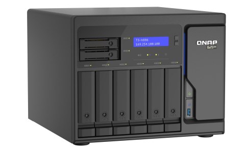 Qnap TS-h886-D1602-8G, Tower, 6 x 3.5"/2.5" SATA + 2 x 2.5" SATA, Intel Xeon Processor D-1602 2C/4T, 8 GB ECC RAM (Max. 128GB), Qnap TS-h886-D1602-8G, Tower, 6 x 3.5"/2.5" SATA + 2 x 2.5" SATA, Intel Xeon Processor D-1602 2C/4T, 8 GB ECC RAM (Max. 128GB),