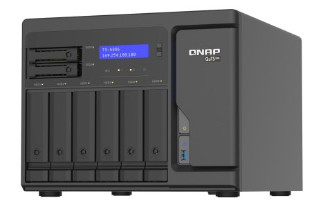 Qnap TS-h886-D1602-8G, Tower, 6 x 3.5"/2.5" SATA + 2 x 2.5" SATA, Intel Xeon Processor D-1602 2C/4T, 8 GB ECC RAM (Max. 128GB), Qnap TS-h886-D1602-8G, Tower, 6 x 3.5"/2.5" SATA + 2 x 2.5" SATA, Intel Xeon Processor D-1602 2C/4T, 8 GB ECC RAM (Max. 128GB),