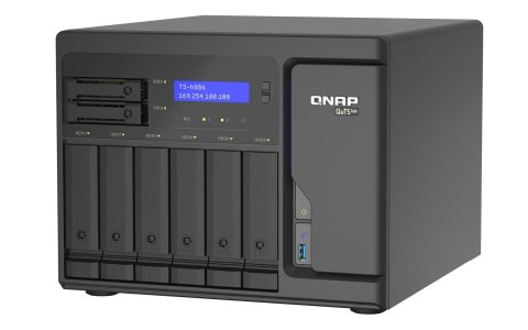 Qnap TS-h886-D1602-8G, Tower, 6 x 3.5"/2.5" SATA + 2 x 2.5" SATA, Intel Xeon Processor D-1602 2C/4T, 8 GB ECC RAM (Max. 128GB), Qnap TS-h886-D1602-8G, Tower, 6 x 3.5"/2.5" SATA + 2 x 2.5" SATA, Intel Xeon Processor D-1602 2C/4T, 8 GB ECC RAM (Max. 128GB),