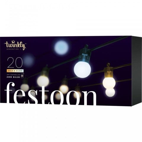 Twinkly Feston świetlny łańcuch 20 AWW LED 10 m typ wtyczki F Twinkly Feston świetlny łańcuch 20 AWW LED 10 m typ wtyczki F