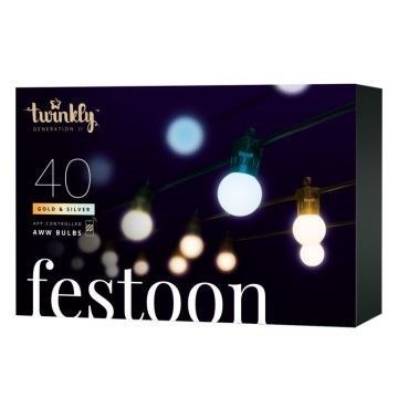 Twinkly Girlanda Lampki 40 LED AWW czarny przewód Plug F (EU typu) 20 m Twinkly Girlanda Lampki 40 LED AWW czarny przewód Plug F (EU typu) 20 m