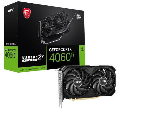Karta graf. MSI RTX 4060 Ti 8G VENTUS 2X BLACK E1 O Karta graf. MSI RTX 4060 Ti 8G VENTUS 2X BLACK E1 O