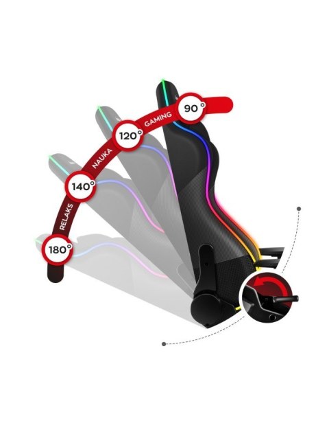 Fotel gamingowy Huzaro Force 6.2 Black RGB Fotel gamingowy Huzaro Force 6.2 Black RGB