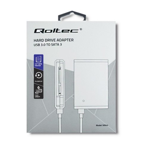 QOLTEC ADAPTER DO DYSKÓW HDD/SSD 2.5" SATA3 | USB3.0 QOLTEC ADAPTER DO DYSKÓW HDD/SSD 2.5" SATA3 | USB3.0