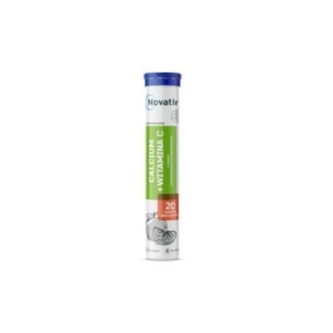 Novativ Calcium + Witamina C 20 tabletek musujących Novativ Calcium + Witamina C 20 tabletek musujących