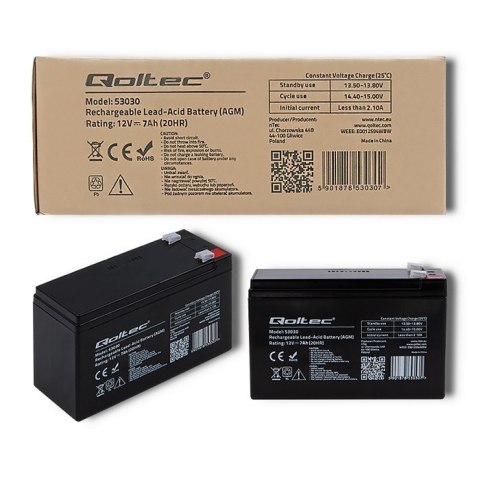Akumulator żelowy Qoltec 53030 Akumulator żelowy Qoltec 53030