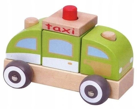 IBOX Drewniany samochodzik taksówka W05C010 IBOX Drewniany samochodzik taksówka W05C010