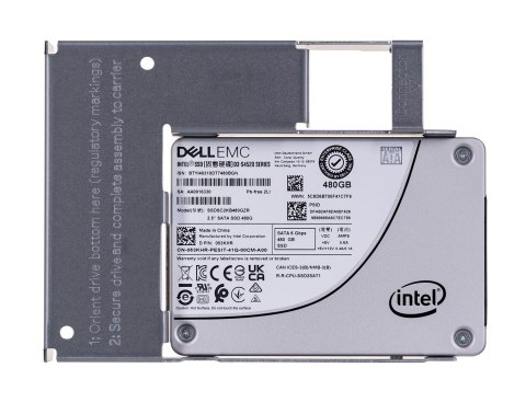 Dell 480GB SSD SATA Read Intensive ISE 6Gbps 512e 2.5inch with 3.5inch Bracket Cabled Customer Kit for PET150 Dell 480GB SSD SATA Read Intensive ISE 6Gbps 512e 2.5inch with 3.5inch Bracket Cabled Customer Kit for PET150