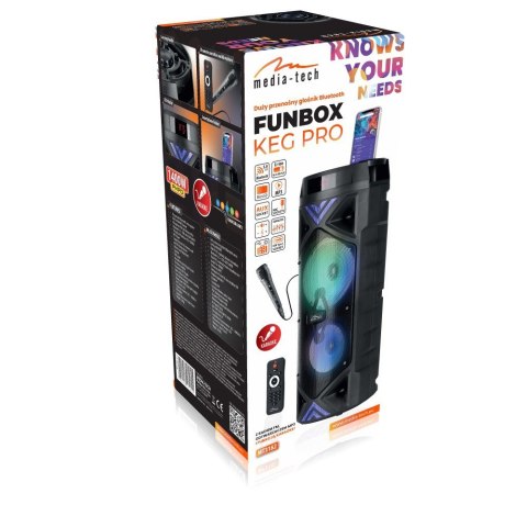MEDIA-TECH POWER AUDIO GŁOŚNIK BLUETOOTH FUNBOX KEG PRO MT3182 MEDIA-TECH POWER AUDIO GŁOŚNIK BLUETOOTH FUNBOX KEG PRO MT3182