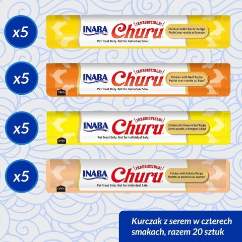 INABA CHURU Varietes Kurczak i Wołowina -kot 20x14g INABA CHURU Varietes Kurczak i Wołowina -kot 20x14g