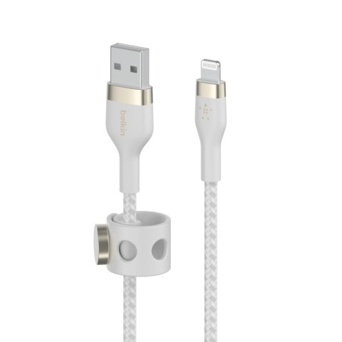 BELKIN KABEL USB-A - LTG OPLOT SILICONE 3M BIAŁY BELKIN KABEL USB-A - LTG OPLOT SILICONE 3M BIAŁY