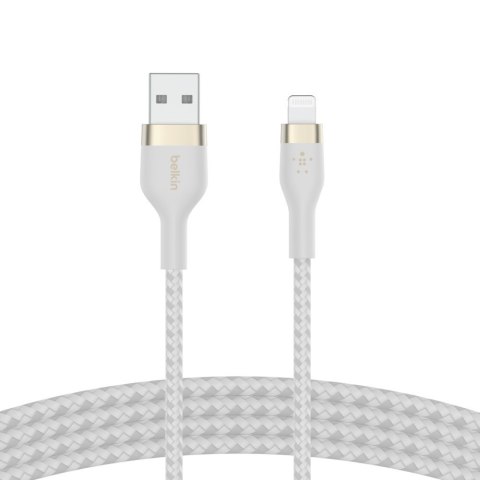 BELKIN KABEL USB-A - LTG OPLOT SILICONE 3M BIAŁY BELKIN KABEL USB-A - LTG OPLOT SILICONE 3M BIAŁY