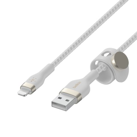 BELKIN KABEL USB-A - LTG OPLOT SILICONE 3M BIAŁY BELKIN KABEL USB-A - LTG OPLOT SILICONE 3M BIAŁY