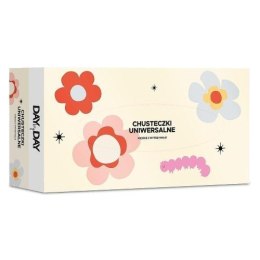 DAYbyDAY Chusteczki higieniczne 3warstwowe 90 szt (karton wzór wiosna)