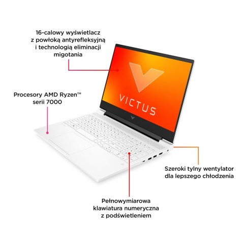 HP VICTUS 16-s0007nw Ryzen 7 7840HS 16,1"QHD AG IPS 300nits 240Hz 32GB DDR5 SSD1TB RTX 4070 8GB Cam1080p No ODD NoOS 2Y Mica Sil HP VICTUS 16-s0007nw Ryzen 7 7840HS 16,1"QHD AG IPS 300nits 240Hz 32GB DDR5 SSD1TB RTX 4070 8GB Cam1080p No ODD NoOS 2Y Mica Sil