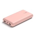 POWERBANK 20.000MAH 15W/USB-A UND USB-C ANSCHLUSS ROSA