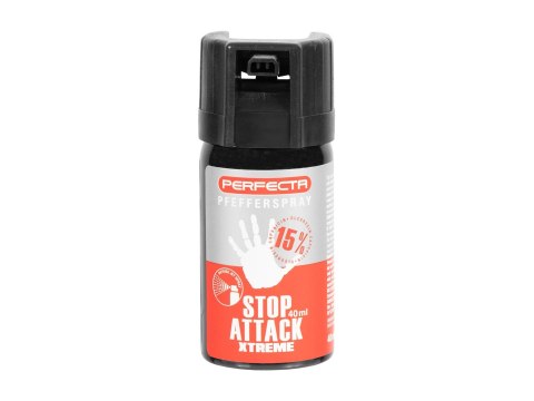 Gaz pieprzowy Perfecta Stop Attack Xtreme stoż 40 Gaz pieprzowy Perfecta Stop Attack Xtreme stoż 40