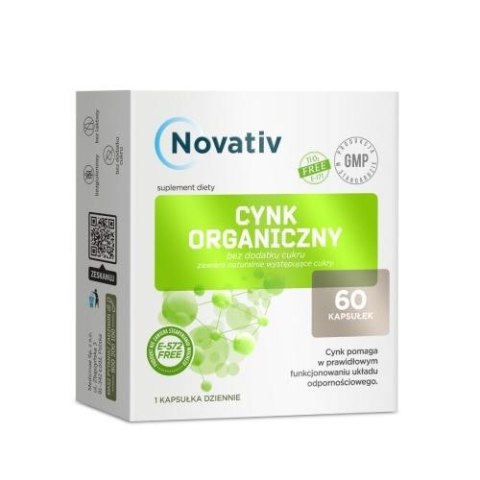 Novativ Cynk organiczny 60 kaps. Novativ Cynk organiczny 60 kaps.