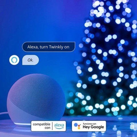 Twinkly Candies - 200 Lampki w kształcie świeczki RGB LEDs, zielony przewód, USB-C Twinkly Candies - 200 Lampki w kształcie świeczki RGB LEDs, zielony przewód, USB-C