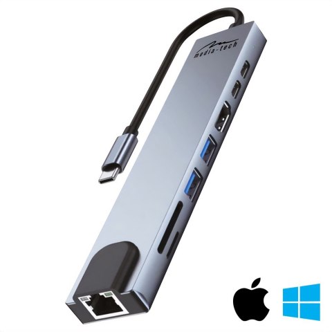 MEDIA-TECH HUB USB 8 IN 1 GIGA LAN HUB MT5046 MEDIA-TECH HUB USB 8 IN 1 GIGA LAN HUB MT5046