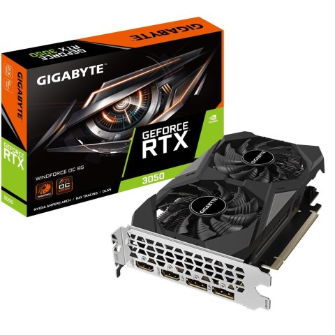 Karta graficzna Gigabyte GeForce RTX 3050 WINDFORCE OC 6GB Karta graficzna Gigabyte GeForce RTX 3050 WINDFORCE OC 6GB