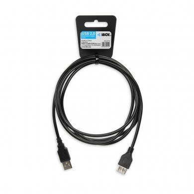 Kabel IBOX IKU2P18 (USB 2.0 typu A M - USB 2.0 typu A F; 1,8m; kolor czarny) Kabel IBOX IKU2P18 (USB 2.0 typu A M - USB 2.0 typu A F; 1,8m; kolor czarny)