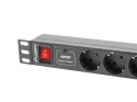 Listwa RACK, zasilająca Lanberg PDU-07F-0200-IEC-BK (7 x UTE; 10 A; 2m; kolor czarny) (WYPRZEDAŻ)