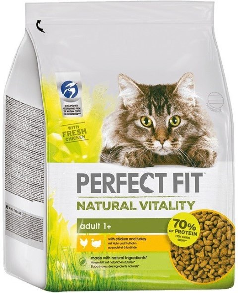 PERFECT FIT Natural Vitality sucha karma dla kota kurczak i indyk 6kg (WYPRZEDAŻ)