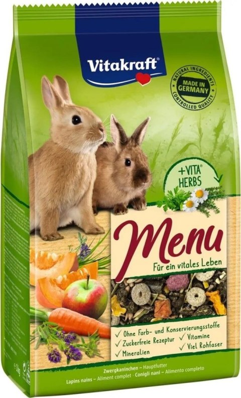 VITAKRAFT MENU VITAL karma dla królika 3kg (WYPRZEDAŻ) VITAKRAFT MENU VITAL karma dla królika 3kg (WYPRZEDAŻ)