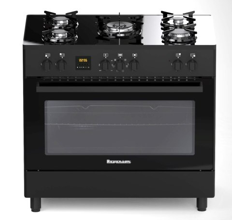 Kuchnia gazowo-elektryczna Ravanson KWGE-K90 GLASS black Kuchnia gazowo-elektryczna Ravanson KWGE-K90 GLASS black