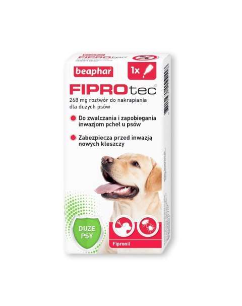 Beaphar FIPROtec Krople dla psa L 268mg x1 Beaphar FIPROtec Krople dla psa L 268mg x1