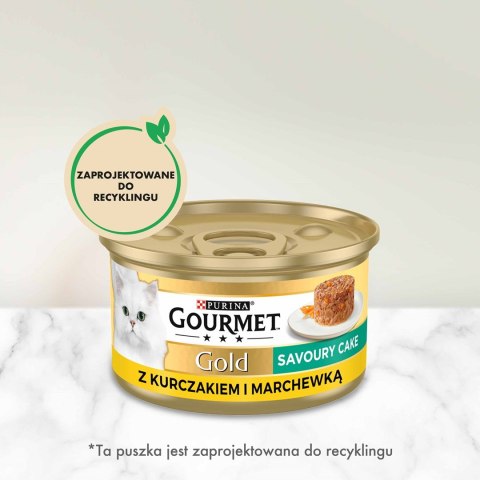 Gourmet Gold Savoury Cake kurczak i marchewka - mokra karma dla kota - 85 g Gourmet Gold Savoury Cake kurczak i marchewka - mokra karma dla kota - 85 g