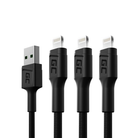 GREEN CELL ZESTAW KABLI KABGCSET06 3X KABEL GC RAY USB - LIGHTNING 200CM, BIAŁY LED GREEN CELL ZESTAW KABLI KABGCSET06 3X KABEL GC RAY USB - LIGHTNING 200CM, BIAŁY LED