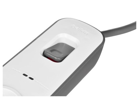 Listwa zasilająca Belkin Power Surge 4-PORT + 2xUSB-A 2.4A 525J Grey/White Listwa zasilająca Belkin Power Surge 4-PORT + 2xUSB-A 2.4A 525J Grey/White