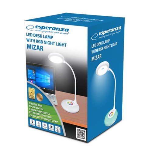 ESPERANZA LAMPKA LED BIURKOWA 256 KOL RGB MIZAR ELD117 ESPERANZA LAMPKA LED BIURKOWA 256 KOL RGB MIZAR ELD117