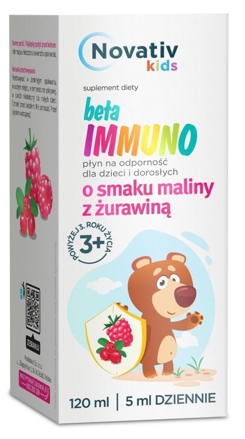 Novativ Kids Beta Immuno płyn na odporność 120ml Novativ Kids Beta Immuno płyn na odporność 120ml