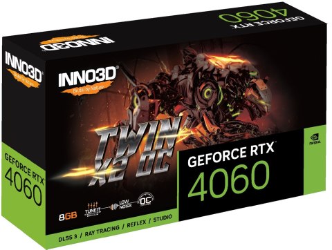 Karta graficzna INNO3D GEFORCE RTX 4060 TWIN X2 OC Karta graficzna INNO3D GEFORCE RTX 4060 TWIN X2 OC