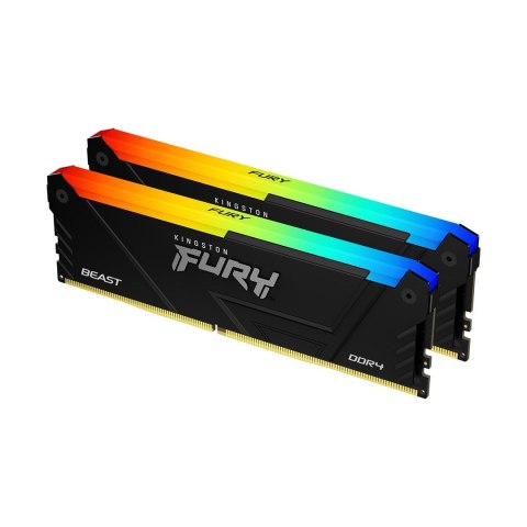 KINGSTON DDR4 32GB 3200MT/s CL16 DIMM (Kit of 2) FURY Beast RGB KINGSTON DDR4 32GB 3200MT/s CL16 DIMM (Kit of 2) FURY Beast RGB