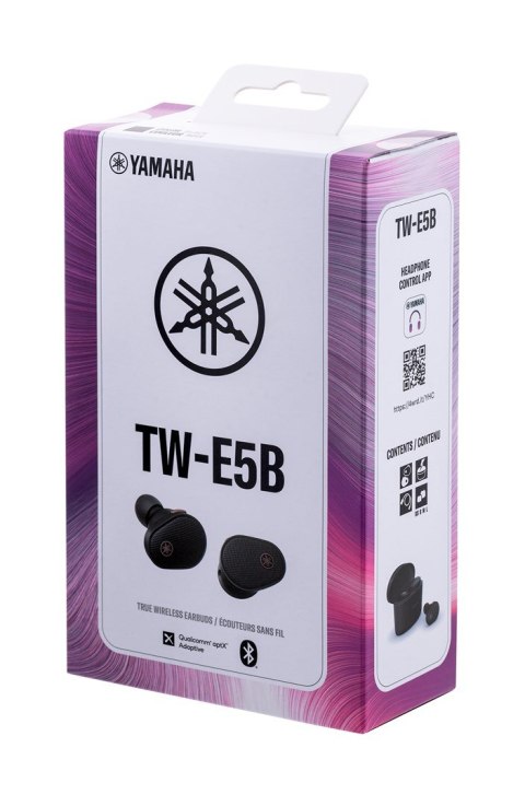 Słuchawki bezprzewodowe douszne Yamaha TW-E5B czarne Słuchawki bezprzewodowe douszne Yamaha TW-E5B czarne