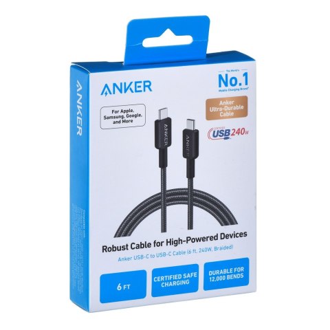 Kabel Anker 310 USB-C do USB-C 1,8 m 240W czarny Kabel Anker 310 USB-C do USB-C 1,8 m 240W czarny