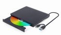 GEMBIRD ZEWNĘTRZNA NAGRYWARKA DVD 8X, CD 24X USB 3.1 SLIM CZARNA (WYPRZEDAŻ)