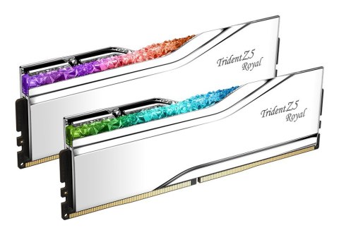 G.SKILL TRIDENT Z5 ROYAL RGB DDR5 2X48GB 6400MHZ CL32 XMP3 SILVER F5-6400J3239F48GX2-TR5S G.SKILL TRIDENT Z5 ROYAL RGB DDR5 2X48GB 6400MHZ CL32 XMP3 SILVER F5-6400J3239F48GX2-TR5S
