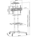 TECHLY STOJAK MOBILNY TV LED/LCD 37-70 CALI 50KG 2 (WYPRZEDAŻ)