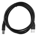 Kabel Lanberg CA-USBA-10CC-0018-BK (USB 2.0 M - USB 2.0 M; 1,8m; kolor czarny)