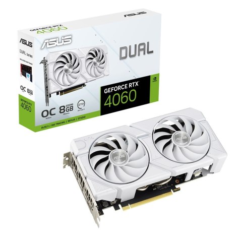 Karta graf. ASUS Dual RTX 4060 EVO 8GB WHITE Karta graf. ASUS Dual RTX 4060 EVO 8GB WHITE