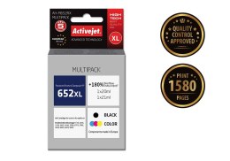 Activejet AH-M652RX Tusz (zamiennik HP 652 F6V25AE/F6V24AE; Premium; 1 x 20 ml, 1 x 21 ml; 1580 stron, czarny, kolor) (WYPRZEDAŻ