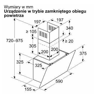 Okap BOSCH DWK65DK20 (WYPRZEDAŻ) Okap BOSCH DWK65DK20 (WYPRZEDAŻ)
