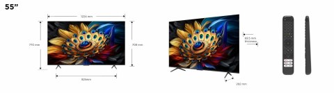 Telewizor TCL 55C655 QLED 55'' 4K Ultra HD Google TV Dolby Atmos DVB-T2 Czarny (WYPRZEDAŻ) Telewizor TCL 55C655 QLED 55'' 4K Ultra HD Google TV Dolby Atmos DVB-T2 Czarny (WYPRZEDAŻ)