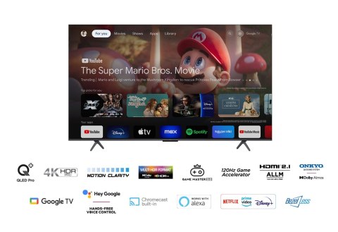 Telewizor TCL 55C655 QLED 55'' 4K Ultra HD Google TV Dolby Atmos DVB-T2 Czarny (WYPRZEDAŻ) Telewizor TCL 55C655 QLED 55'' 4K Ultra HD Google TV Dolby Atmos DVB-T2 Czarny (WYPRZEDAŻ)